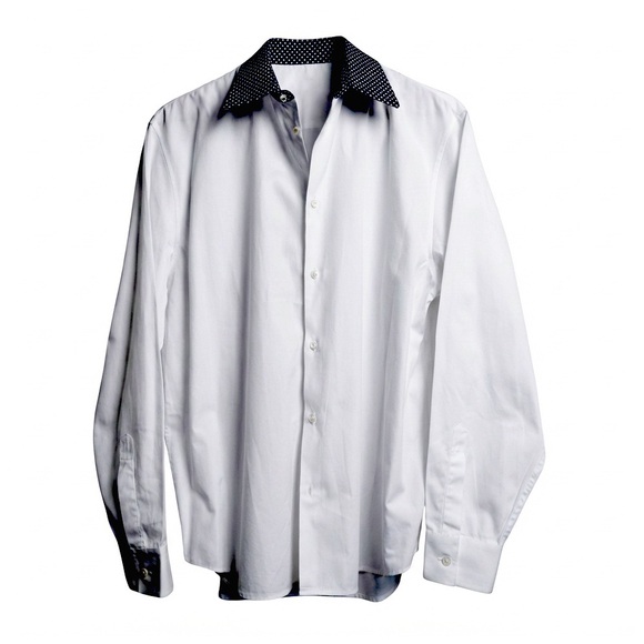 DSquared2 Men’s Long-Sleeve Dress Shirt w/ Contrasting Collar. Size 48 - Picture 11 of 12